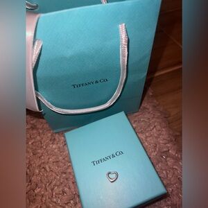 Tiffany and Co. Open Heart Pendent in Silver